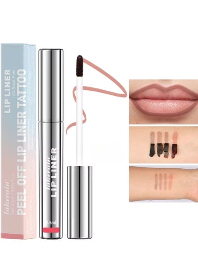 Buy Peel Off Lip Liner Tattoo Peel Off Lip Stain Long Lasting Lip Stain Peel Off Infused with Hyaluronic Acid and Vitamin E Waterproof Long Lasting Highly Pigmented Matte Lip Tint Rose Pink 01 in UAE