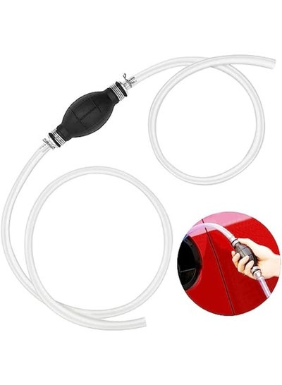 Ameribox Multi-Function Gas Siphon Pump – Hand-Operated Fuel Transfer Hose For Lawn Mower