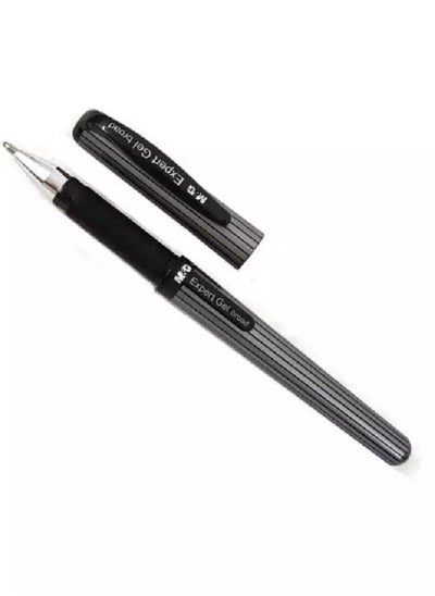 Buy Black gel pen with striped body -Black 1.0 mm in Egypt