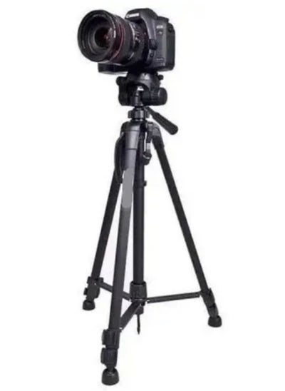 Buy Yunfeng 3388 DSLR Camera Tripod with Mobile Clip Holder, 2-Section Lever-Lock Legs for Easy Height adjustments for Camera and Smartphones. in UAE