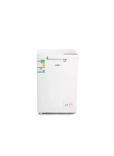 Buy Ground freezer from KMC with a capacity of 3.5 cubic feet, white, KMCF-100H in Saudi Arabia