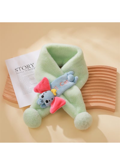 اشتري Kids Cartoon Dragon Plush Scarf Winter WarmElephant Green Elephant Green في الامارات