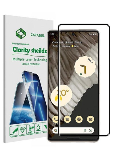 اشتري Google Pixel 7 Pro Screen Protector Tempered Glass 9H Anti-Scratch Shatterproof HD Curved Edge to Edge Full Coverage Film 6.7 inch في الامارات