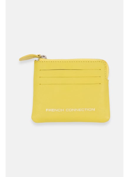 Buy Women Brand Logo Wallet 9 L x 8 H x 2 W cm, Yellow in Saudi Arabia