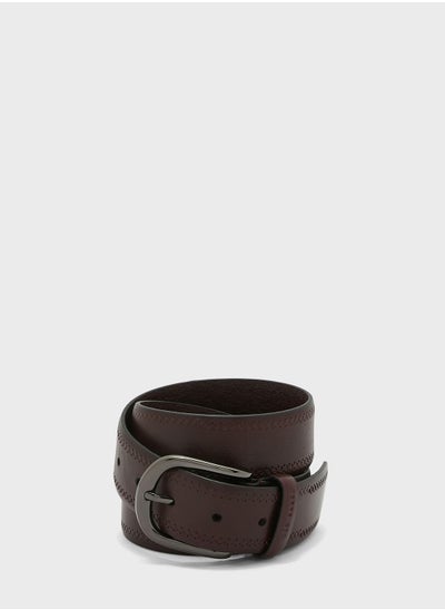 Buy Picolt Broguing Leather Belt in UAE