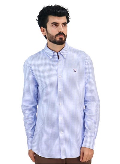 Buy Men's Lion Oxford Shirt - Blue in Saudi Arabia