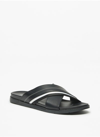 اشتري Buckle Detail Slip-On Cross Strap Sandals في السعودية