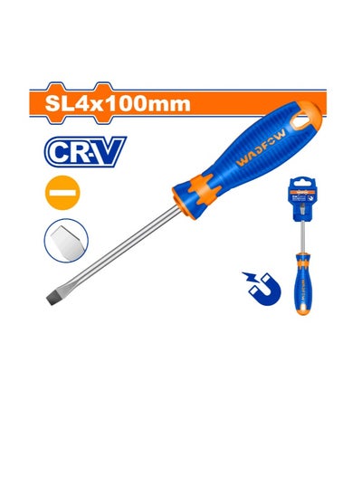 Buy Wadfow SL4X100 Slotted Screwdriver - 100mm (WSD1244) in UAE