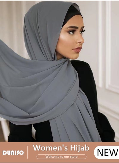 اشتري Women's Hijab, Premium Breathable Chiffon Hijab, Stylish and Comfortable Hijab Scarfs,  Very Comfy & Good for Everyday Use, Versatile and Artistic Scarf for Women في الامارات