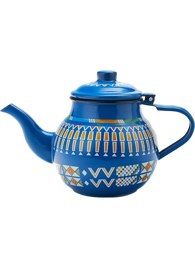 Buy Asiri Design Enamel Kettle 2.3 Liter Capacity Blue in Saudi Arabia