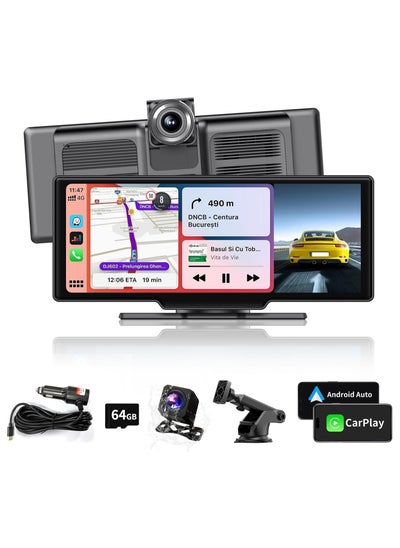 Buy Wireless Apple CarPlay Android Car Stereo, Portable 10.26 Inch Car Touch Screen, 4K Dash Cam 1080p Backup Camera DVR, Drive  Navigation with Mirror Link/Siri/FM/Bluetooth in Saudi Arabia