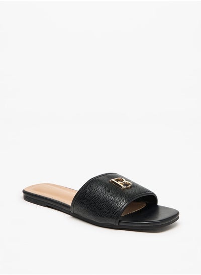 اشتري Logo Accent Slip-On Sandals في السعودية