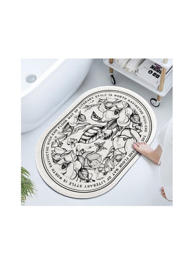 اشتري Retro Oval Diatomaceous Earth Absorbent Floor Mat في السعودية