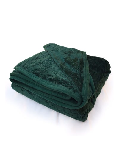 Buy Soft velvet/engraved blanket/King size 220x240 cm in Saudi Arabia