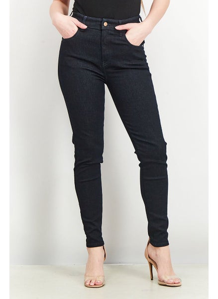 اشتري Women Slandy Super Skinny Fit High Waist Plain Stretchable Jeans, Dark Navy في السعودية