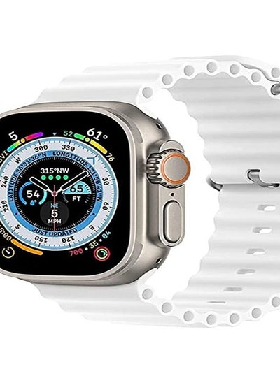 Buy Alpine Loop for Apple Watch 49mm 45mm, Woven Loop with Metal Sport Band with iWatch Band Series Ultra 8 7 6 5 4 3 2 1 SE - White in Egypt