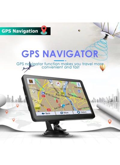 Buy GPS Navigation for Car Trucks, Latest 2024 Map 7 inch Capacitive Touch Screen Car GPS, 8GB+256M, Voice Turn Direction Guidance, Support Speed and Red Light Warning, Lifetime map Free Update in Saudi Arabia