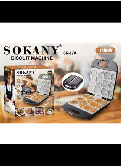 Buy SOKANY 1400W Cookie Maker Machine Various Model Of 13 Hole Stable Tempereature Non-Stick Surface 17A in UAE