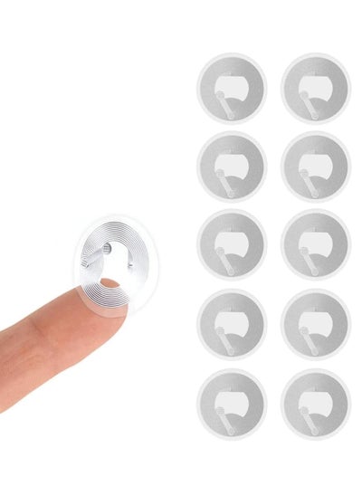 اشتري NFC 216 Sticker 888 Bytes Tags (Inlay), Transparent Self-adhesive Ntag216 Token Tags, Compatible with RFID IC Mifare 13.56mhz TagMo Amiibo (10 Tags) في الامارات