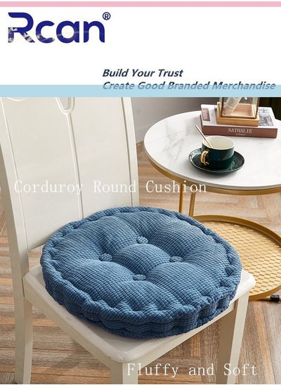 Buy Chair Cushion Pillow Bay Window Tatami Mat Corduroy Cushion Thickened Round Soft Skin Friendly Backrest Yoga Meditation Cushion Suitable for Office Family Car Tables and Chairs School in Saudi Arabia