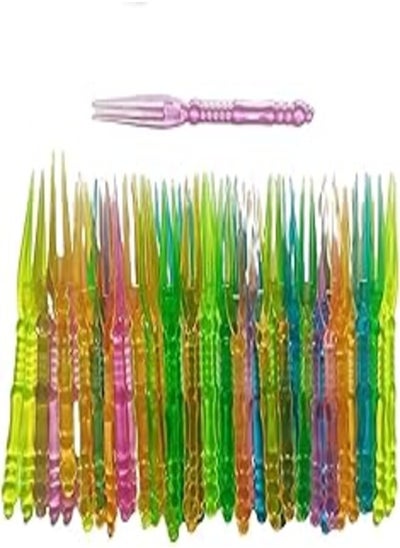 اشتري Fruit Candies Acrylic Fork (100 Pieces, Multicolor, Small) في مصر