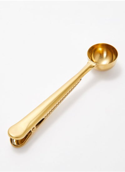 Buy Gold Coffee Spoon with Sealing Clip in Saudi Arabia