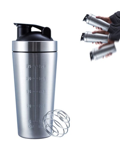 Buy Shaker Bottle with Wire Whisk, Protein Shaker Bottle for Protein Mixes, Stainless Steel Shaker Bottle, Metal Shaker Bottle,Large Shaker Bottle in Saudi Arabia