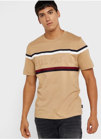 Buy Striped Crew Neck T-Shirt in UAE