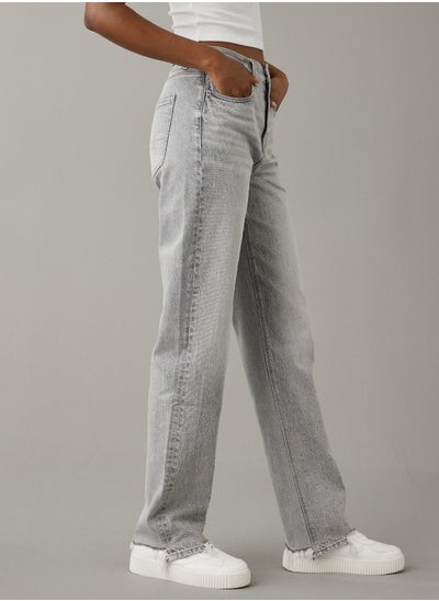 Buy AE Strigid Super High-Waisted Baggy Straight Embellished Jean in Egypt