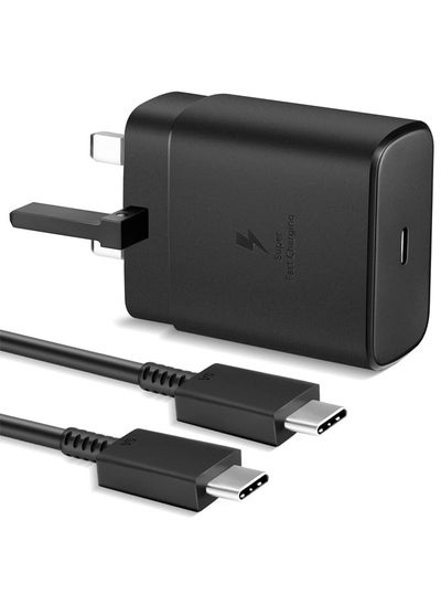 اشتري شاحن 45 وات فائق السرعة USB-C مع كيبل USB-C الي USB-C اسود في السعودية