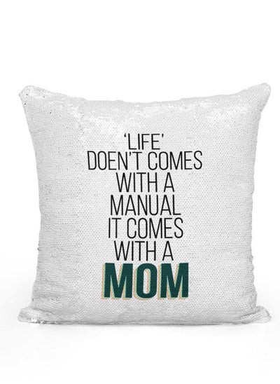 اشتري Sequin Pillow Mother's Quote Mermaid Pillow Inspiration Motherhood quote Gift for Mom في الامارات