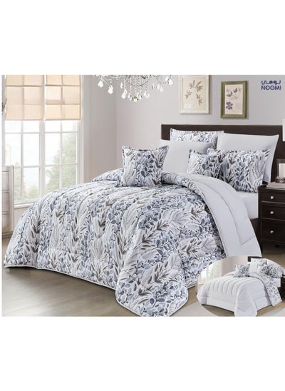 Buy 8-Piece Comforter Set Two-Sided Microfiber Double King Size 240x260 in Saudi Arabia