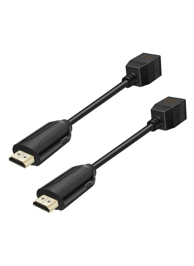 Buy HDMI Extender Ethernet Cat5e, Network Converter Cables Male to Female HDMI to RJ45, 1080P up to 60m HDMI Transmitter and Receiver, 1 Pair in UAE