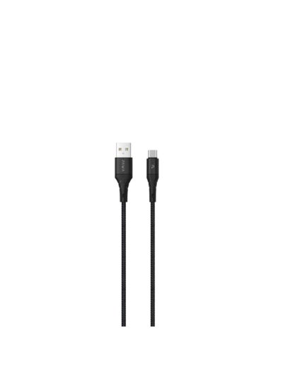 Buy Pawa Braided USB-A to Type-C Cable 3A 1.2M - Black in UAE