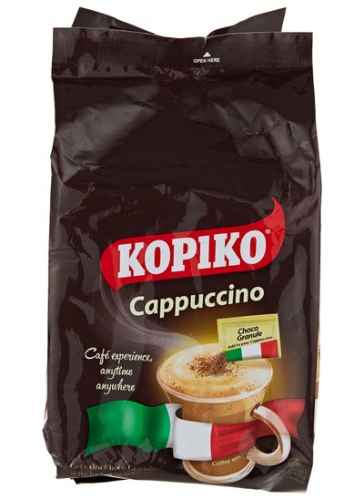 Buy Kopiko Kopiccino with Choco Granule - Instant Cappuccino flavor coffee (10 sachets) in UAE