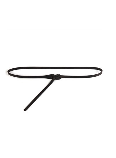 Buy 110cm Simple All Tie Knot Youth Decoration With Thin Belt Black in UAE