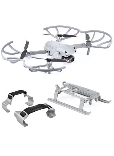 اشتري Drone Landing Gear for DJI Air 2s/ Mavic Air 2 Foldable Heightening Anti-fall Tripod 3 in 1 Drone Accessories (Grey) في الامارات