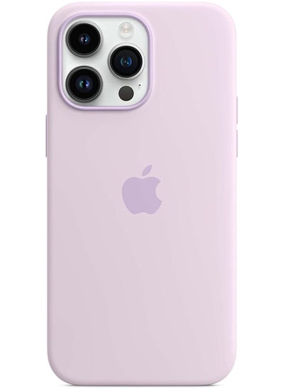 Buy Silicone case for iPhone 14 Pro  Premium Silicone Case with MagSafe Quality case for premium phone - Violet in UAE