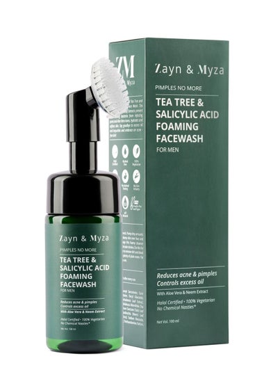 Buy Zayn & Myza Tea Tree And Salicylic Acid Foaming Face Wash For Men 100 ml in UAE