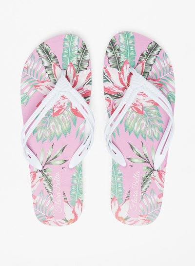 Buy Flora Bella Floral Print Slip On Thong Slippers in UAE