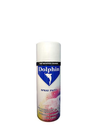 اشتري Spray Paint White Dolphin Glossy Color Diy Home IndUStrial Garage Automobiles USe 400 Ml Fast Drying All Weather Resistance في الامارات