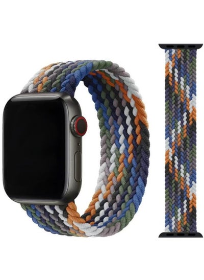 اشتري Replacement Strap Nylon Braided Solo Loop Band For Apple Watch Series 1/2/3/4/5/6/7/SE 42/44/45/49mm Size M في الامارات