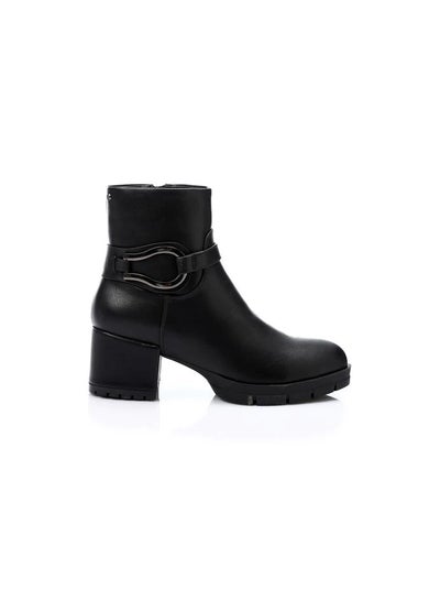 Buy Women's buckled round toe half boots in Egypt