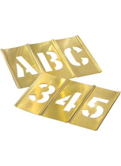 Buy Brass Interlocking Stencils L&N, 92 Piece Set 1-1/2 inch in UAE