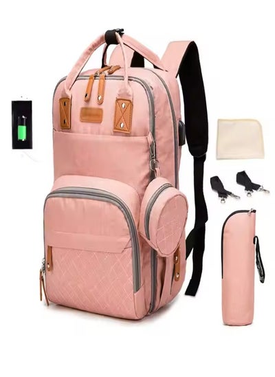 Buy Premium Multi Function Diaper Bag with Bottle Storage & Changing Pad in Saudi Arabia