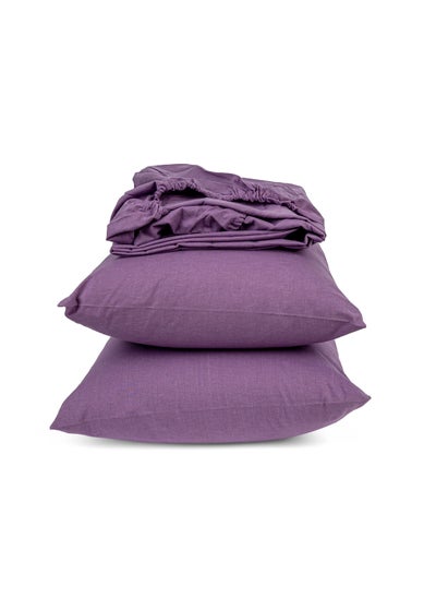 Buy Fitted Sheet Set Mauve 200x200 in Egypt