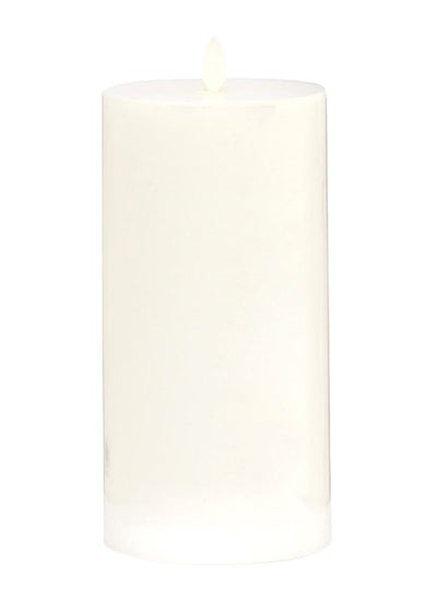 اشتري LED Pillar Candle, White - 10x20 cm في الامارات