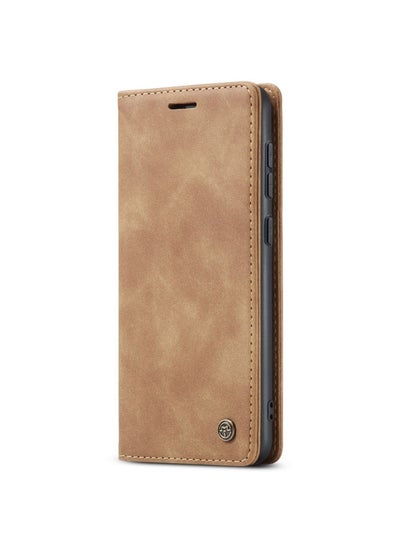 Buy CaseMe Samsung Galaxy S24 plus Case Wallet, for Samsung Galaxy S24 plus Wallet Case Book Folding Flip Folio Case with Magnetic Kickstand Card Slots Protective Cover - Brown in Egypt