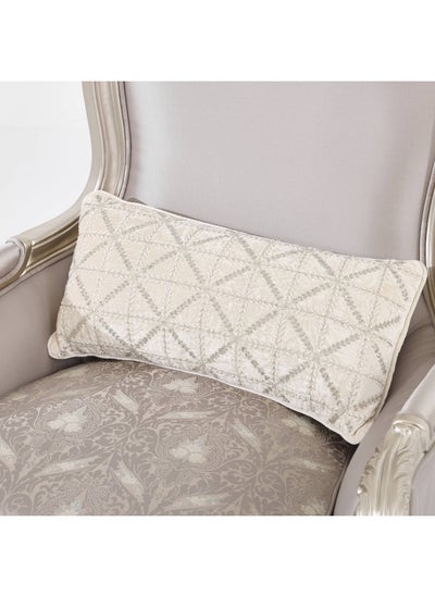 Buy Basil Embellished Cushion, Ivory - 30X60Cm in UAE