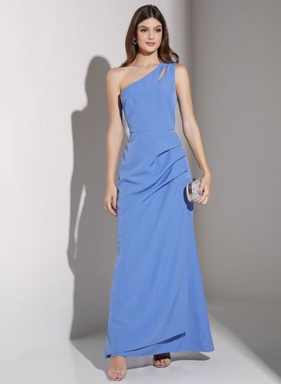 Buy Drape Detail One Shoulder Dress in UAE